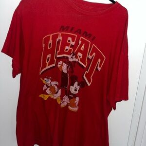 Red Miami Heat x Disney T-Shirt